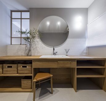 最近の洗面所事情。 ランドリールームを兼ねた、動線の工夫のこと。